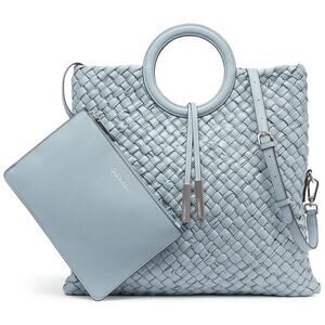 Calvin Klein Naomi Fold-Over Tote Bag Off White With Pouch Great Condition